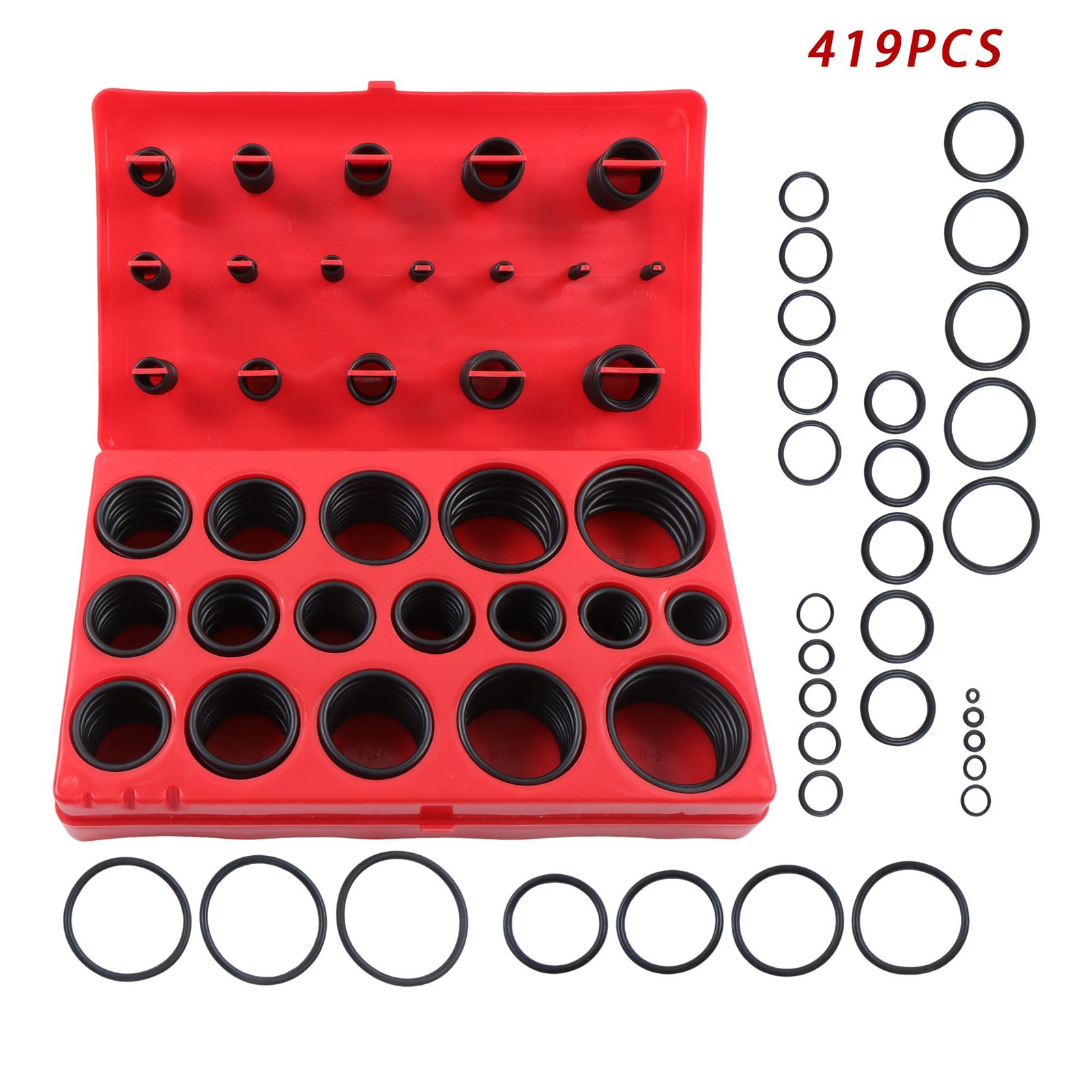 Universal O Ring Assortment Set Metric Oil Proof Kit 32 Size O-Ring 419 PACK