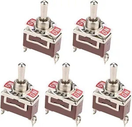 Silver Contact Heavy Duty 20A 125V 15A 250V SPST 3 Terminal Pin (ON)-OFF-(ON) Mo