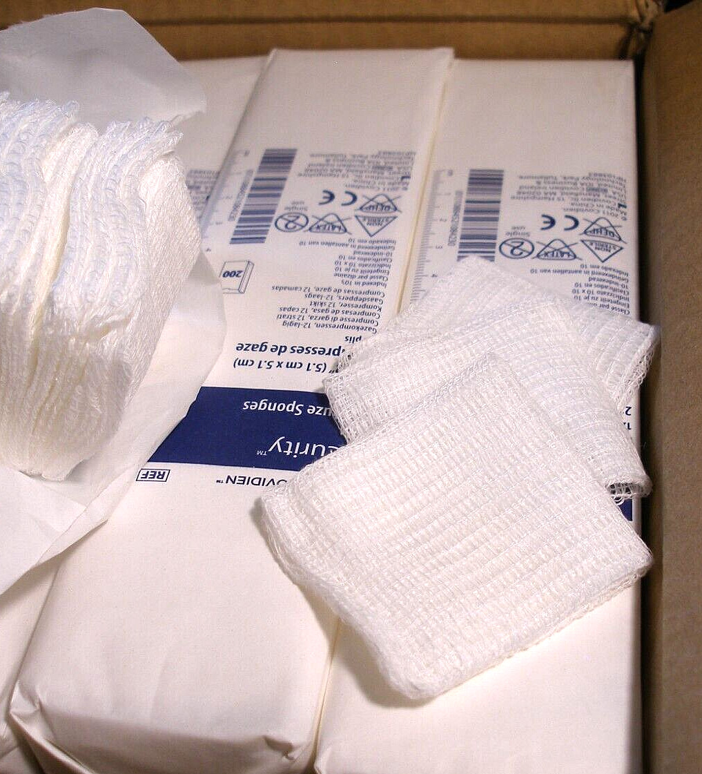 Gauze Cotton Sponge 2″ x 2″ 12-Ply Non-Sterile Package of 1000, Dental Medical
