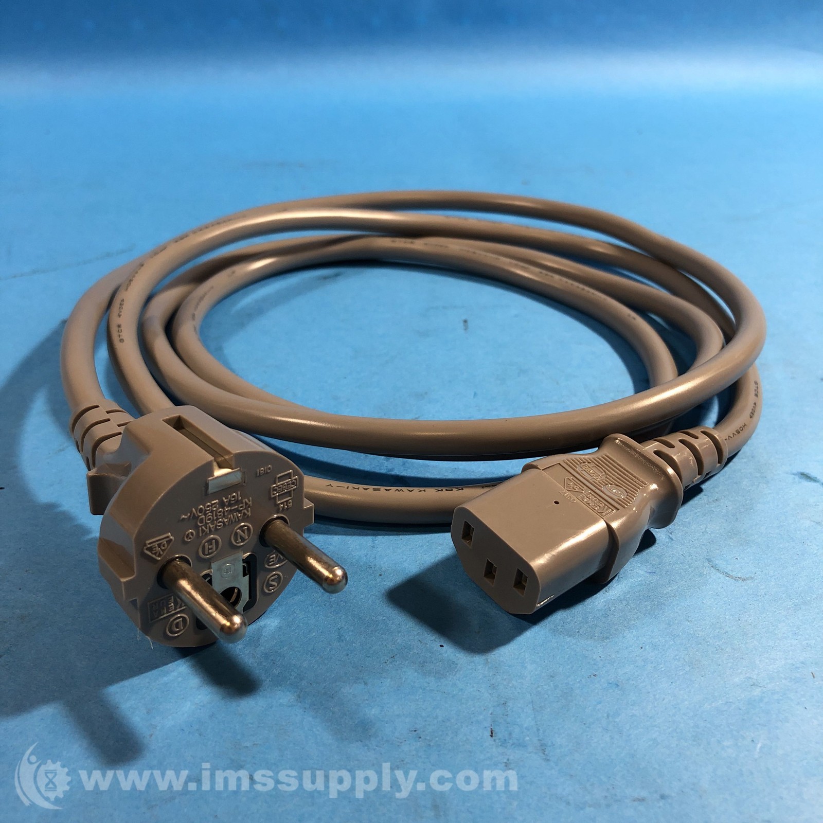 Kawasaki KP-4819D Double-Ended Power Cord, 16A, 250V FNIP