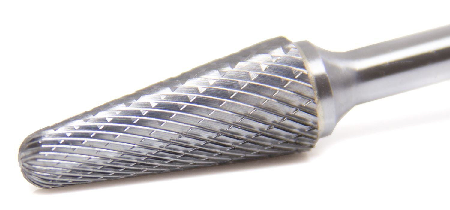 SL-4 Taper Shape Radius End – Premium Double Cut Tungsten Carbide Burr