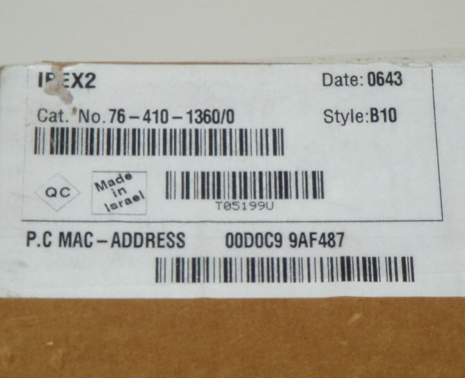 TELRAD IPEX-2 Main Processor Server Card 76-410-1360/0 V3.14 Style B10 – NEW