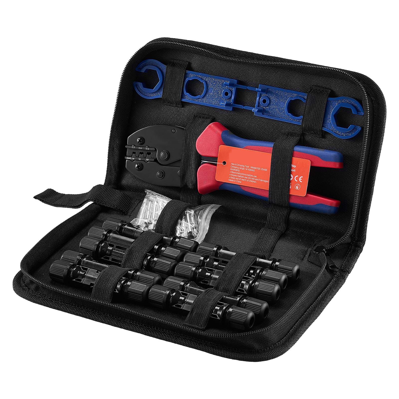 Uimoso Solar Connector Crimping Tool Kit 14-10 AWG with Accessories