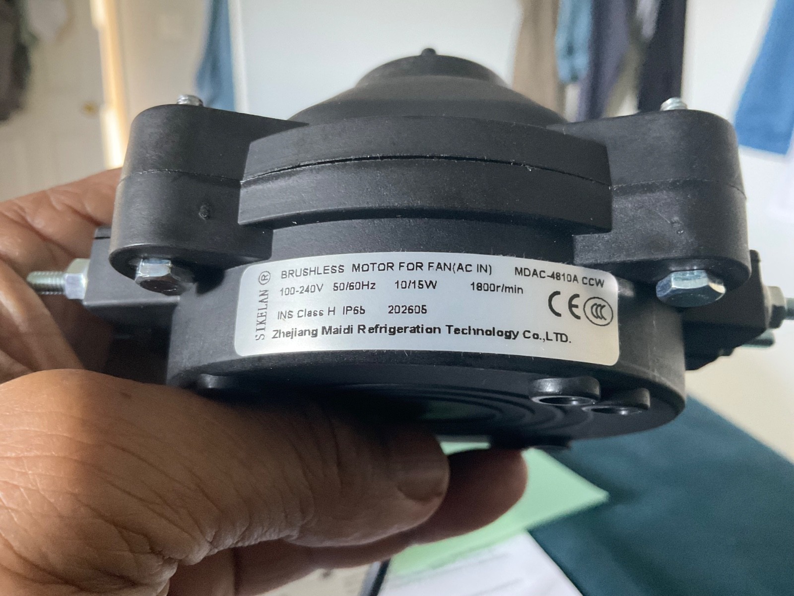REFRIGERATION CONDENSER MOTOR 100-240 VOLTS MDAC-4810A CCW