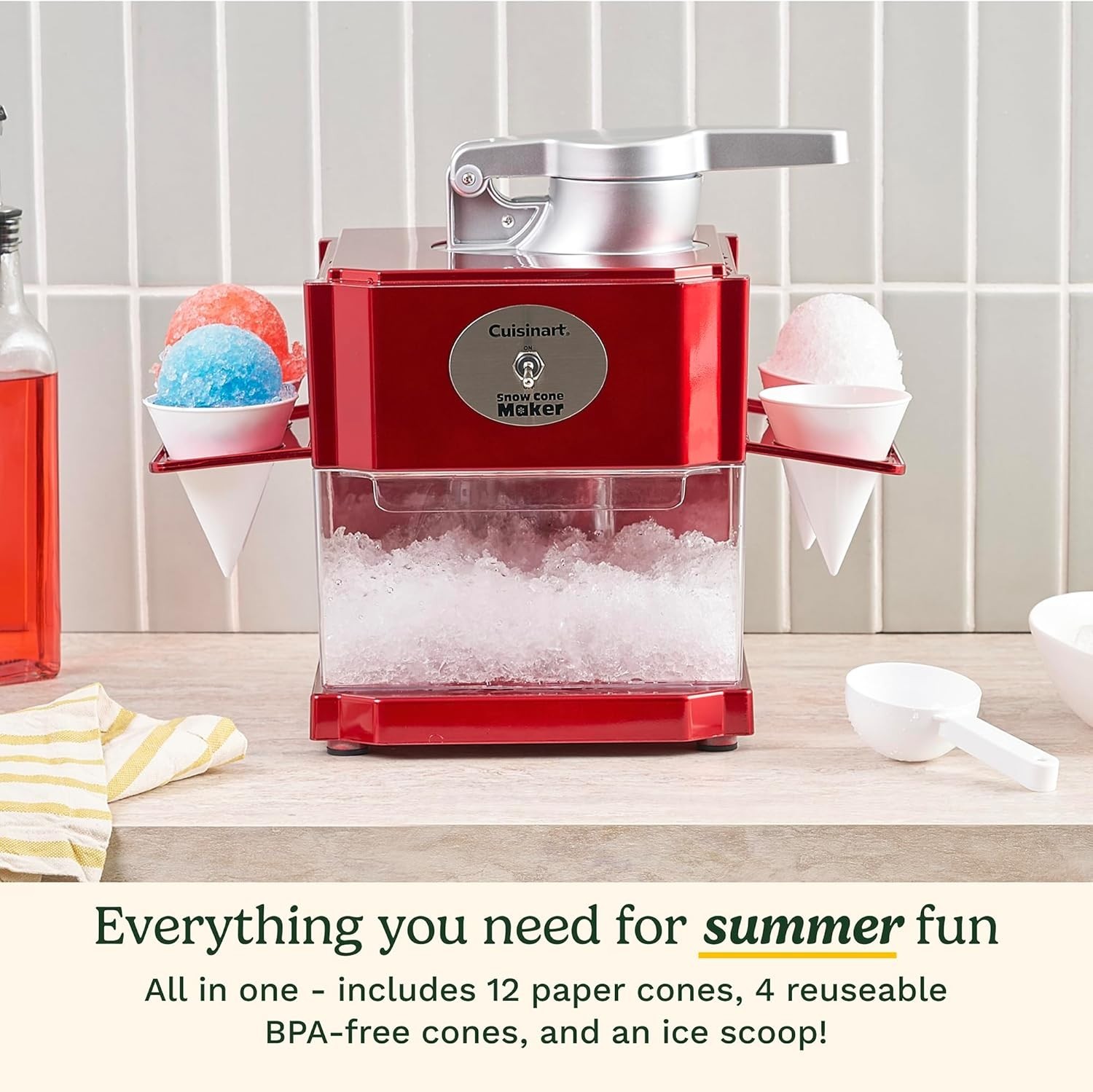 Cuisinart Electric Ice Shaver Maker Crusher Snow Cone Machine Slushies Frozen