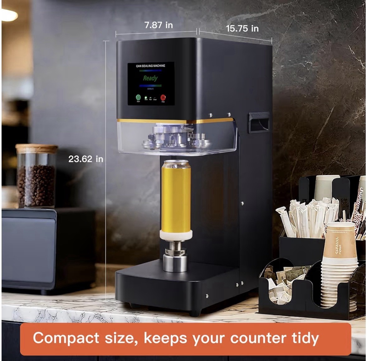 Intelligent Aluminum Caps Can Seamer Beverage Plastic Can Sealing Machine
