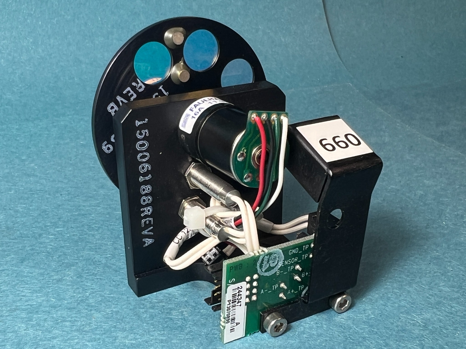 Motorized Optical OD Filter Wheel,8 Position,1/2″,Faulhaber Stepper,Laser,660nm