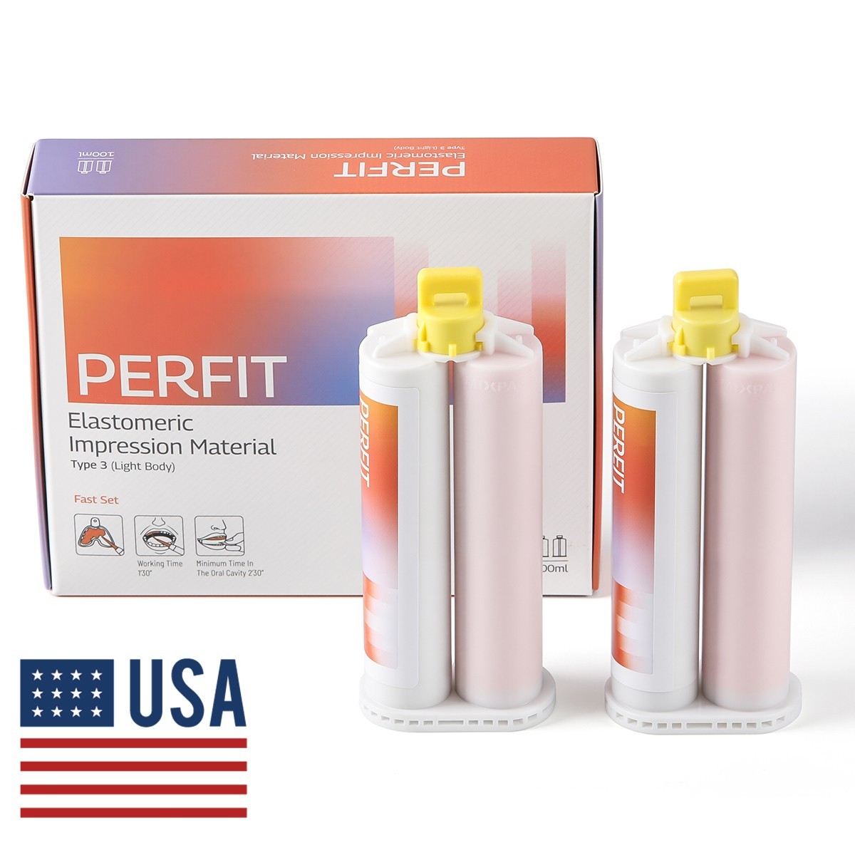 Dental Elastomeric Impression Material Normal/Fast Set Dispenser-Mix Type 1/2/3