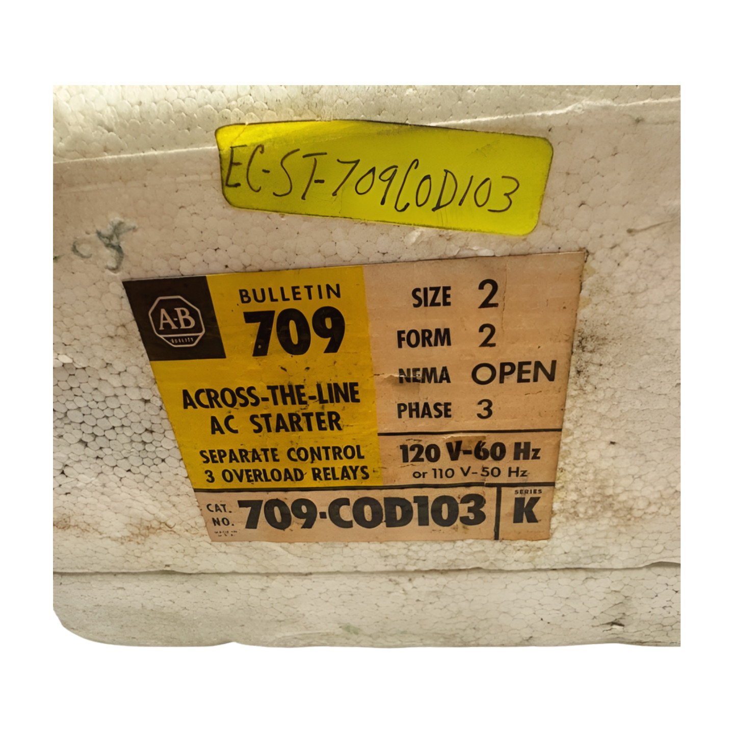 Allen-Bradley 709-COD103 Across-The-Line AC Starter, Coil 120V 60Hz, 110V 50Hz