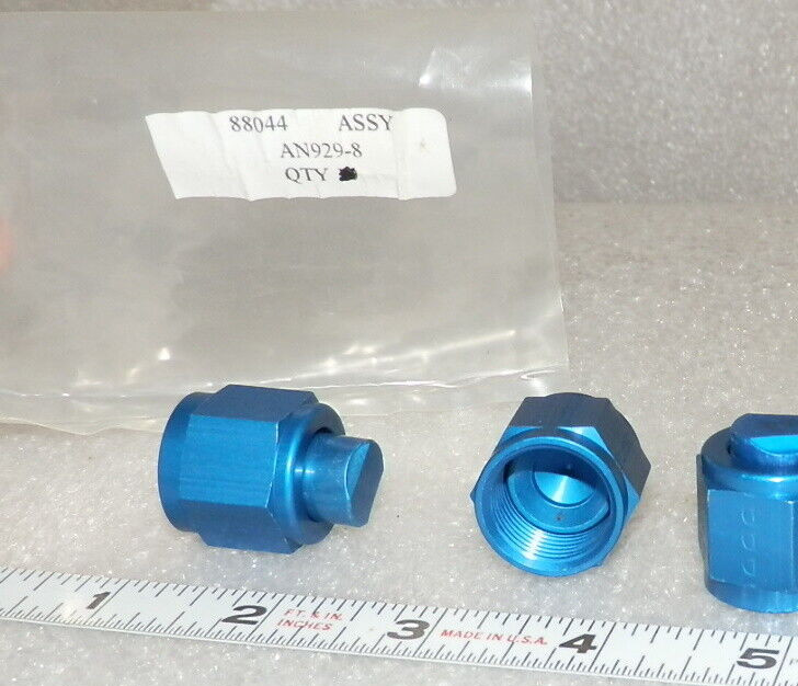 LOT 5pieces New AN Fitting AN929-8 Aluminum Caps AN929-8D
