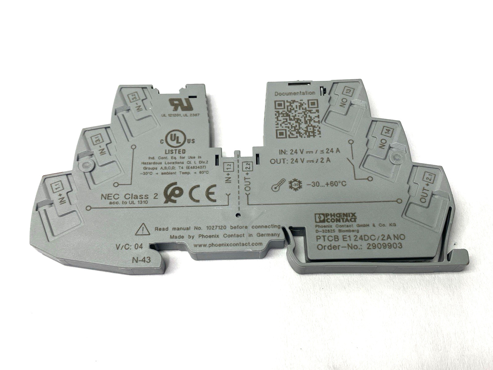 Phoenix Contact PTCB E1 24DC/2A NO Electronic Circuit Breaker 2909903 LOT OF 2