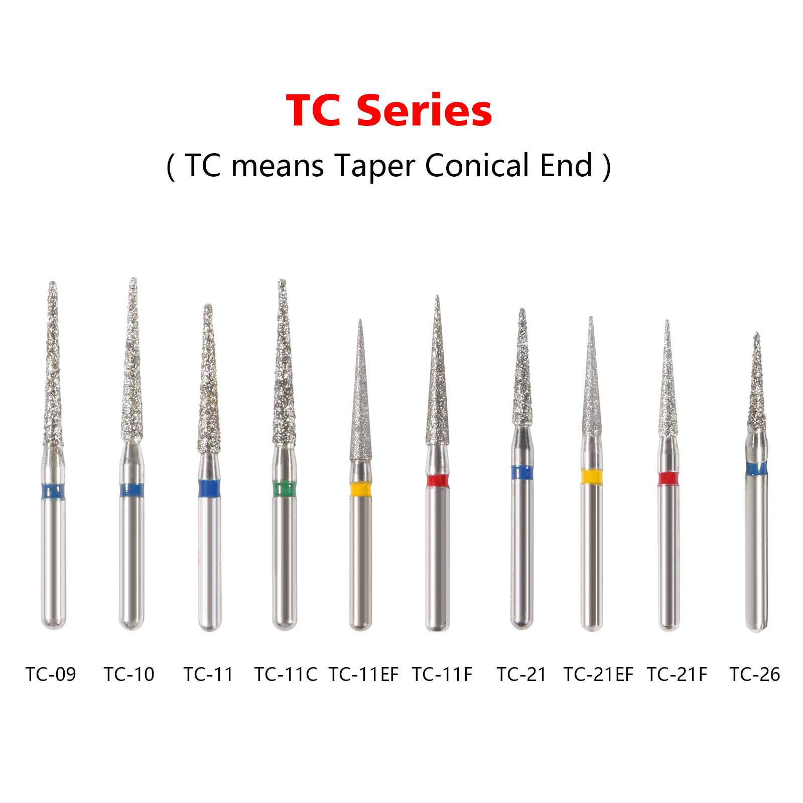 100* Dental Dentist Diamond Burs Bur Bits Drill FG 1.6mm 102 Types High Speed