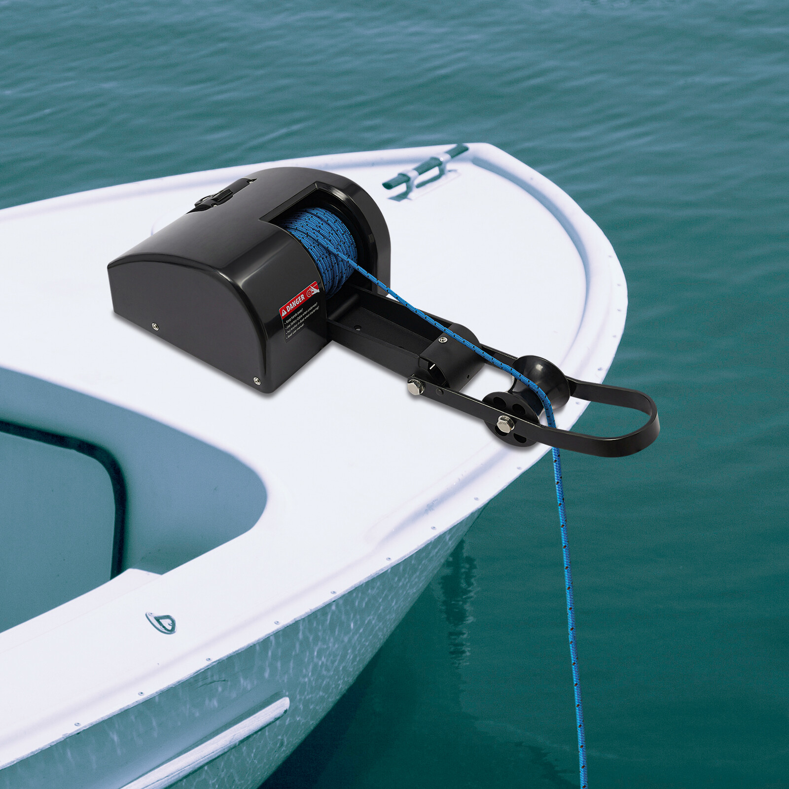 35LBS electric anchor winch Boat Marine Winch with remote control&Anchor Roller