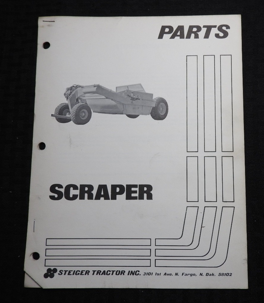 1976 STEIGER TRACTOR “Box Scraper” PARTS CATALOG MANUAL Very Scarce!