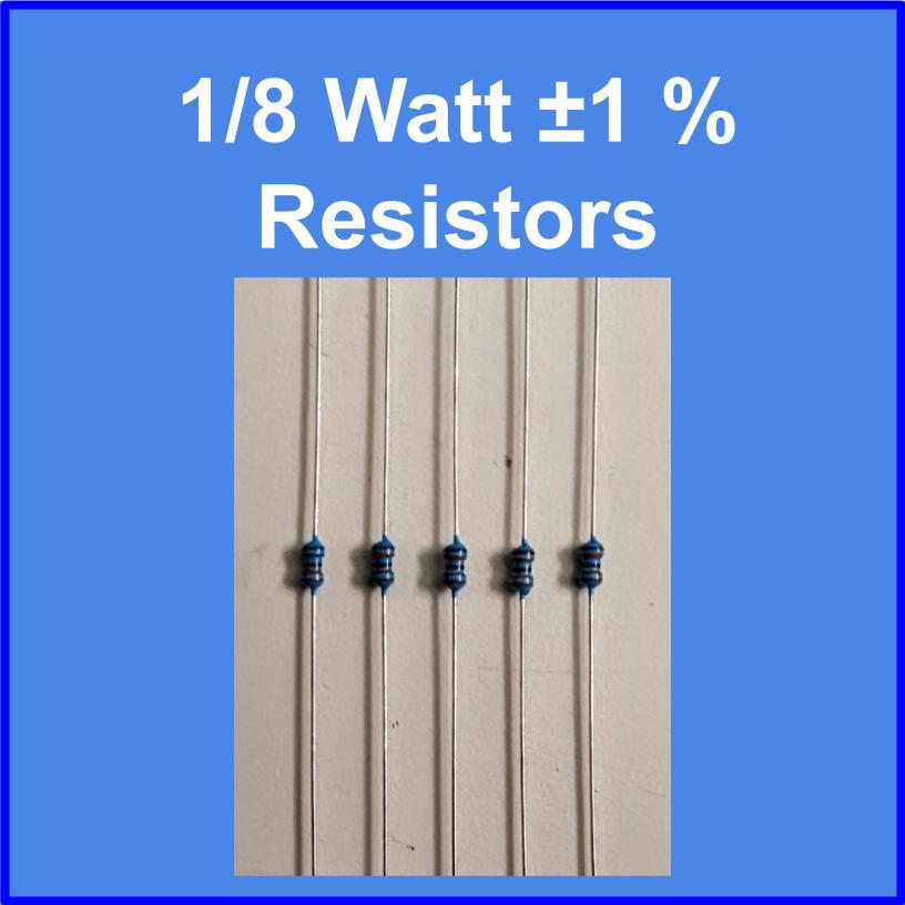 5 ea – 1/8 W 1% Metal film resistors-Pick Values-Ordered-Mr Circuit FREE SHIP