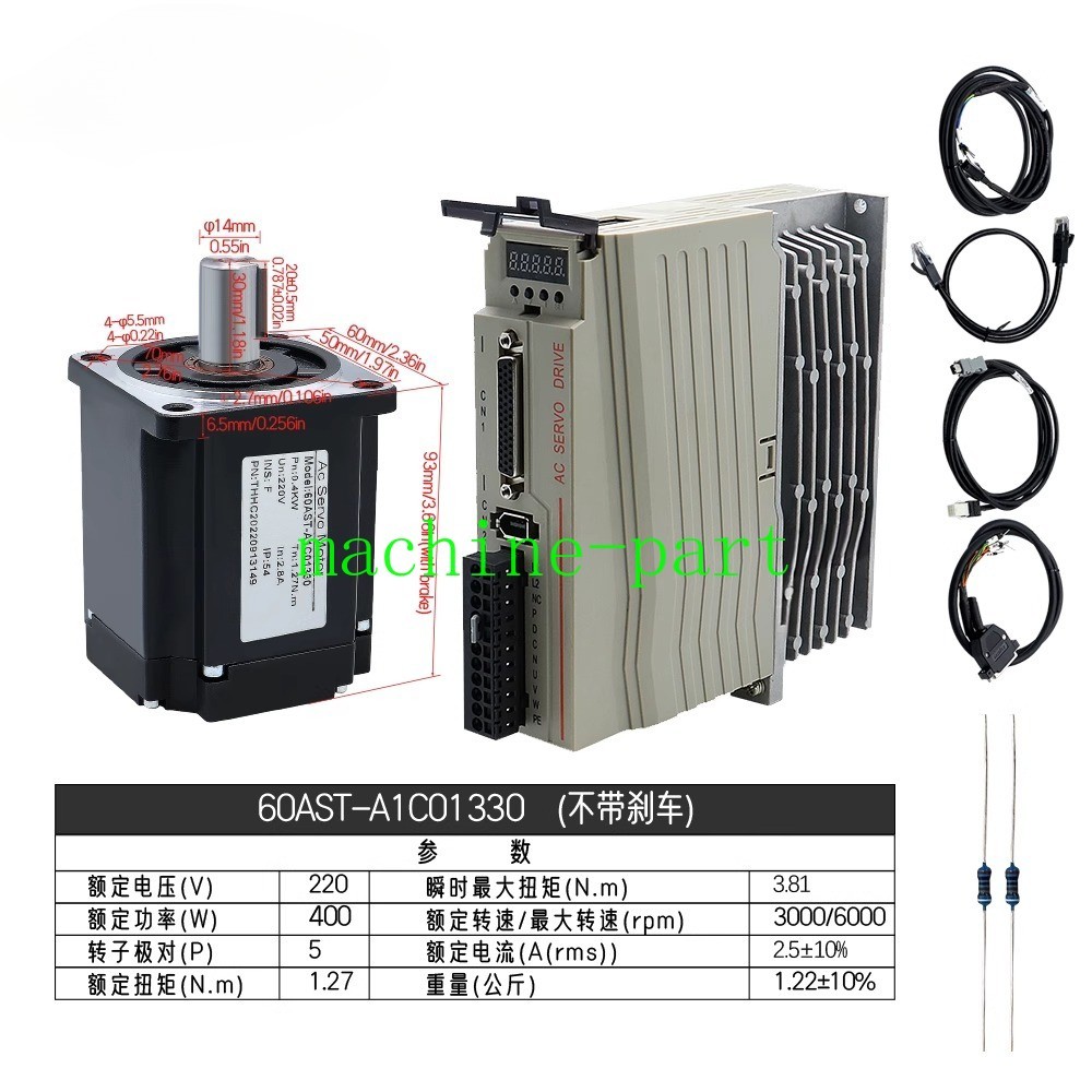 New 400W 600W 750W 1000W AC Servo Motor Driver CNC Controller Kit 3000rpm 220V-