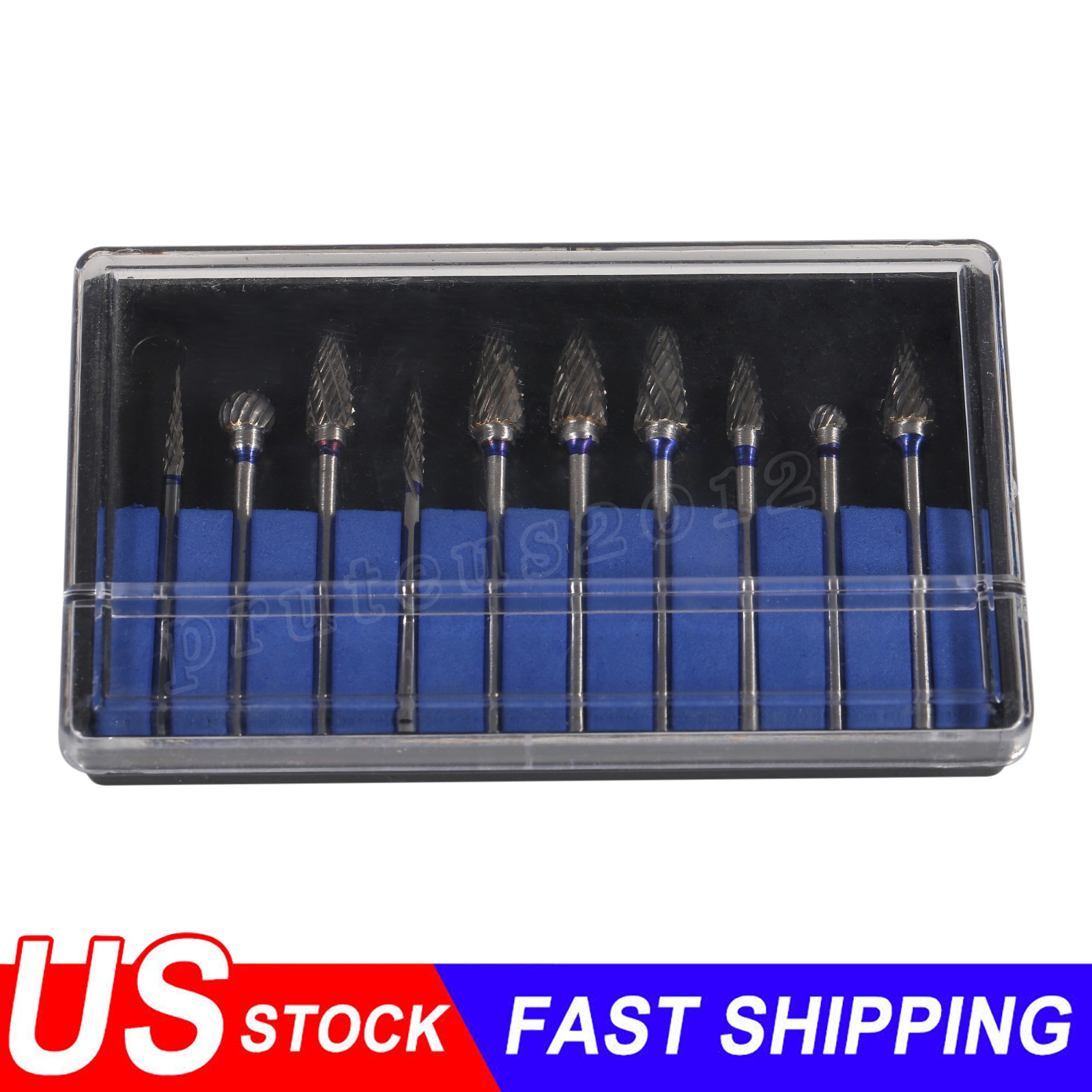 10 Pcs Tungsten Carbide HP Dental Acrylic Bur Drill Coarse Cutter 2.35mm Shank
