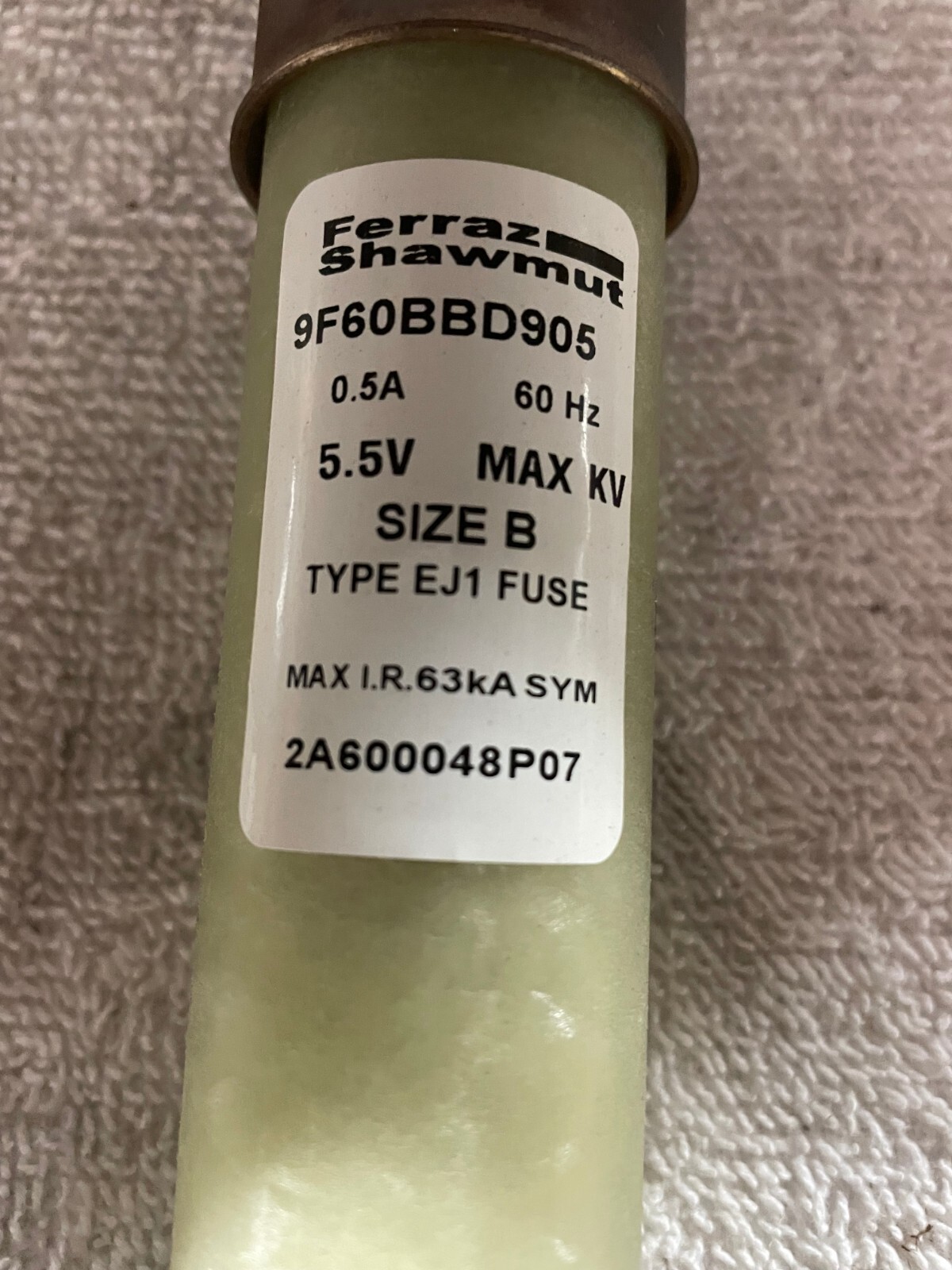 Factory Sealed Mersen Ferraz Shawmut 9F60BBD905 Current Limiting Fuse 0.5a Amp