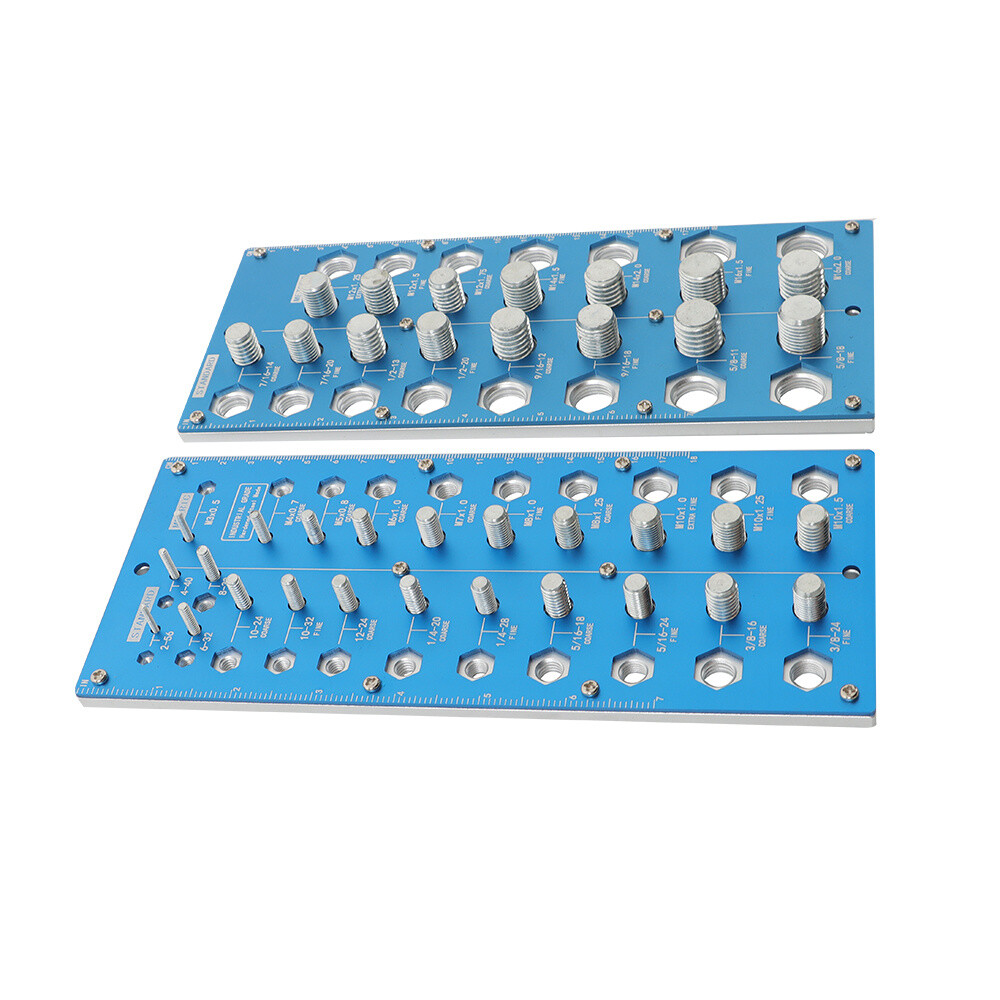 Nut and Bolt Thread Checker 21 Inch and 17 Metric Thread Identifier Gauge