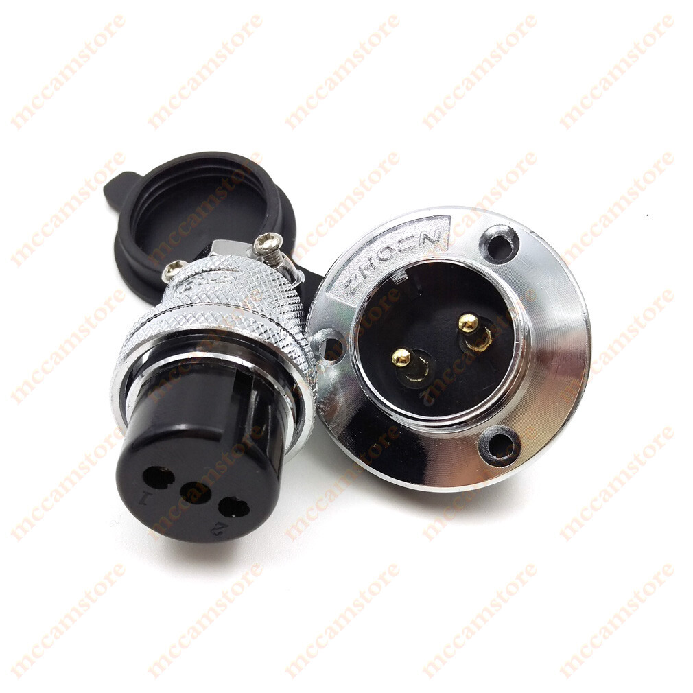 GX25 Aviation 2 3 4 5 6 7 8 10 12 Pin Metal Male+Female Panel Cable Connector