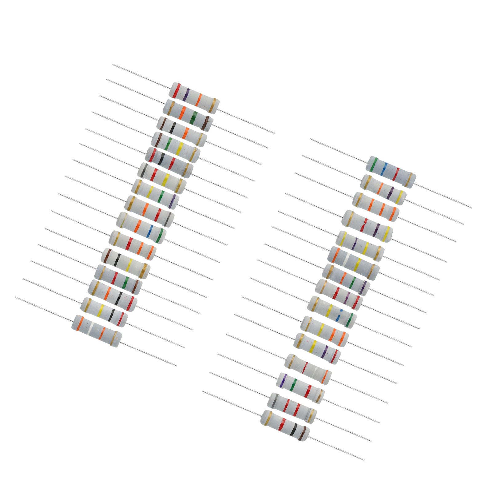 150Pcs 2W 1K-820K Ohm 5% Tolerance Carbon Film Resistor Assortment 30 Values,
