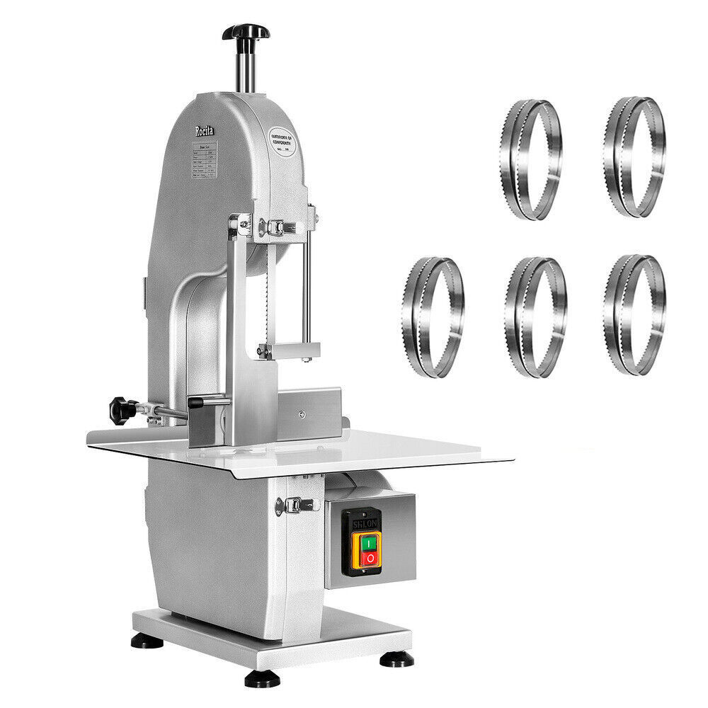 1500W Electric Bone Saw Machine 2.6HP Frozen Meat Cutter 110V Commercial Bandsaw