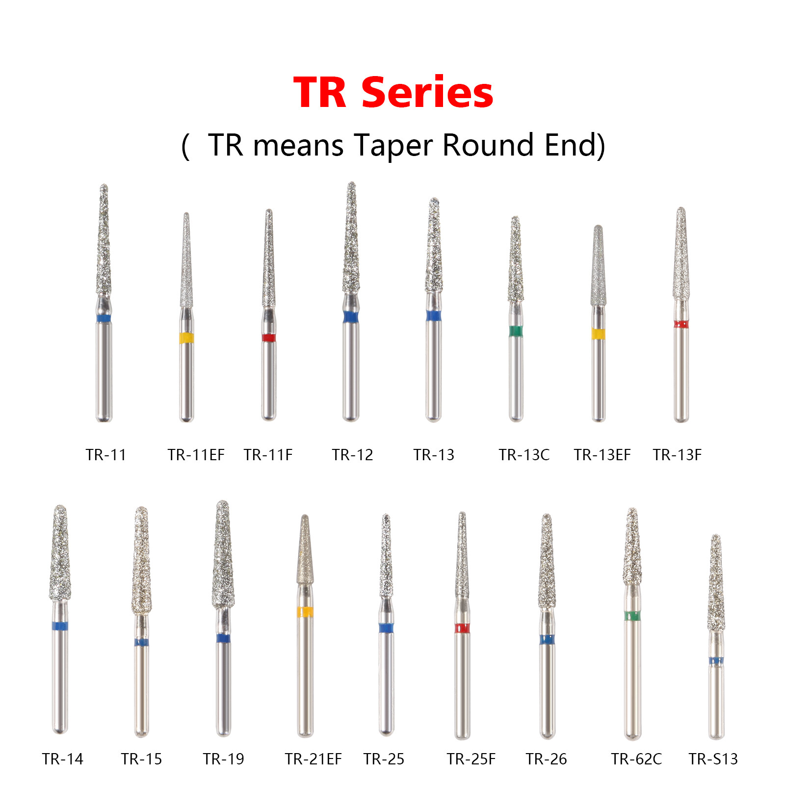 100pcs Dental Diamond Burs FG 1.6mm bur for High/Fast speed handpiece SANDENT po