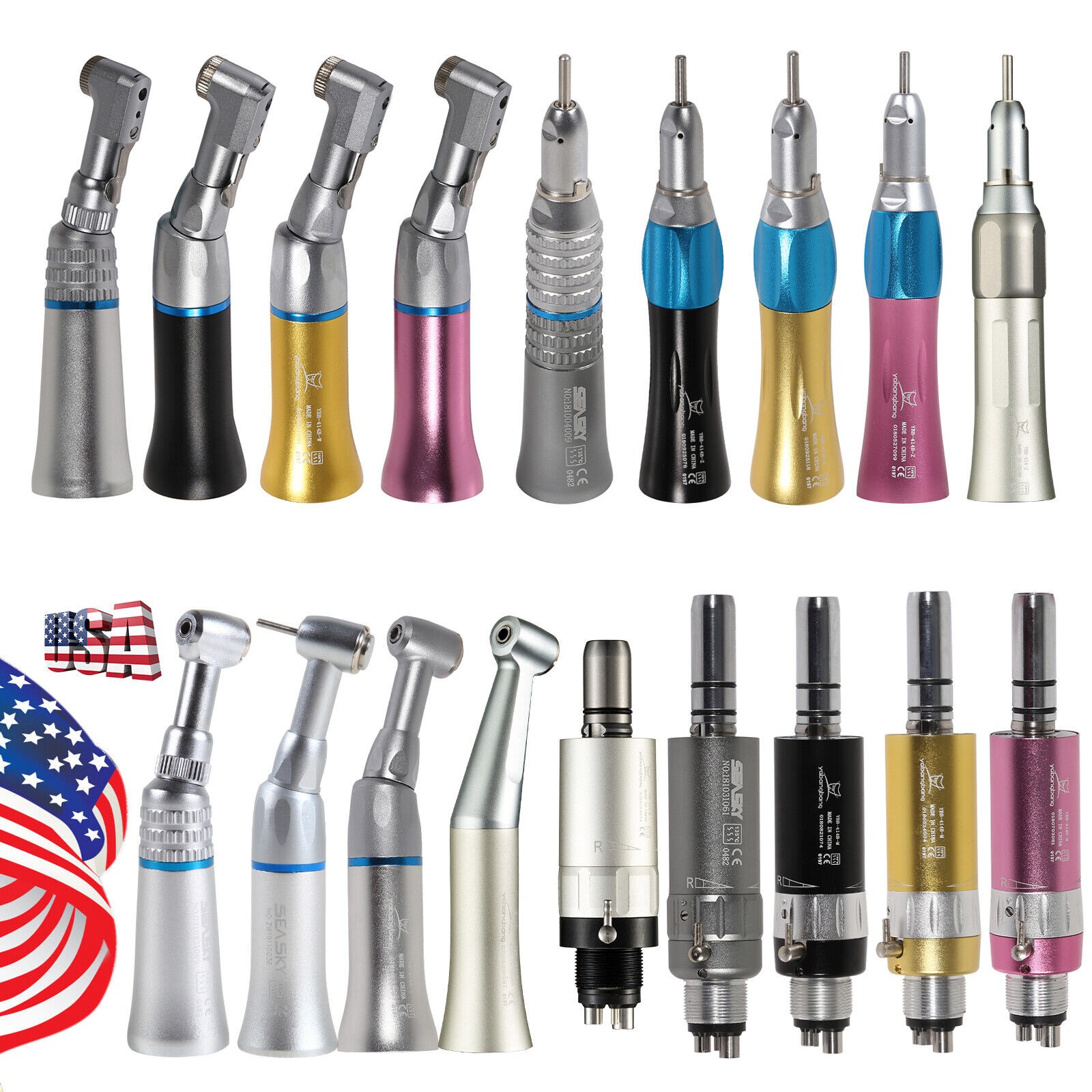 NSK Style Dental Low Speed Contra Angle Handpiece Push Latch handpiece E-type