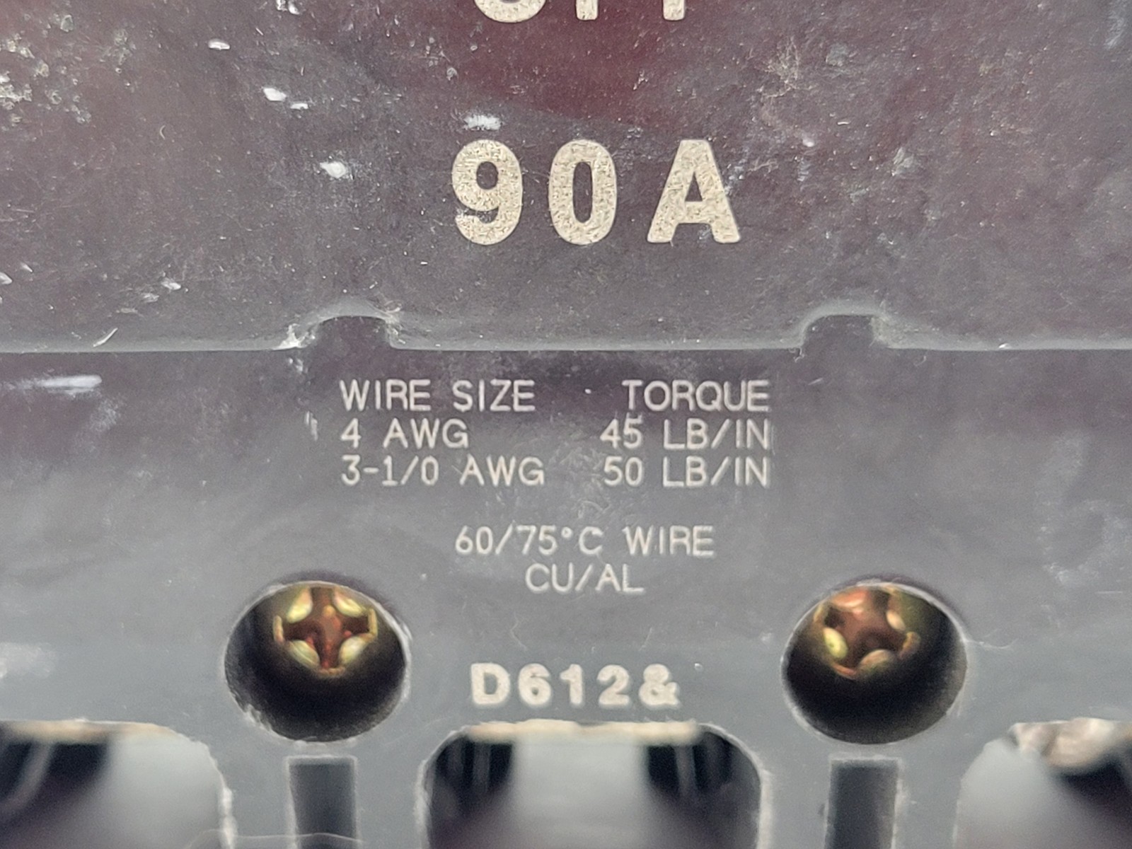 General Electric TEY390 Bolt-On Circuit Breaker 90A 3P 3PH 480/277V Type TEY