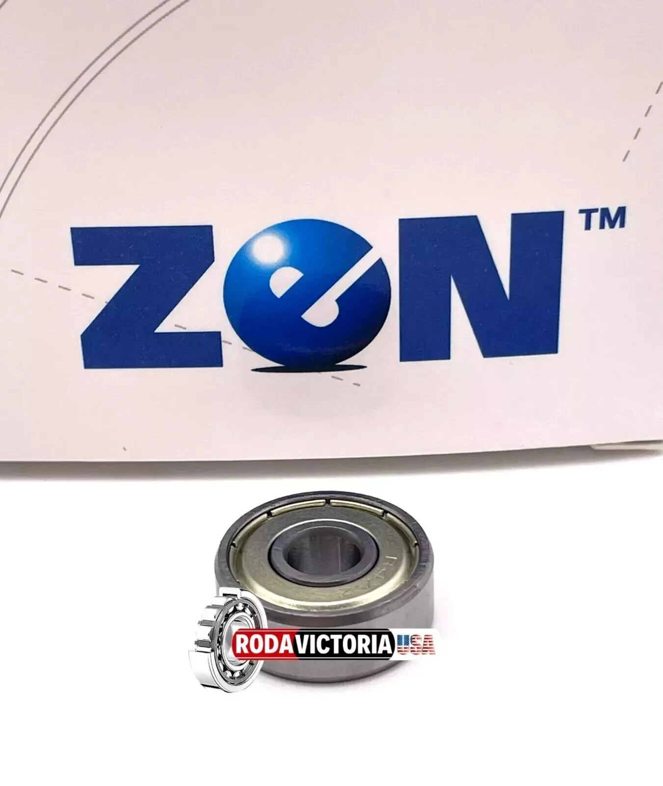 QTY (10) ZEN R4A ZZ Ball bearing, Metal Shielded 1/4″ x 3/4 ” x 9/32″