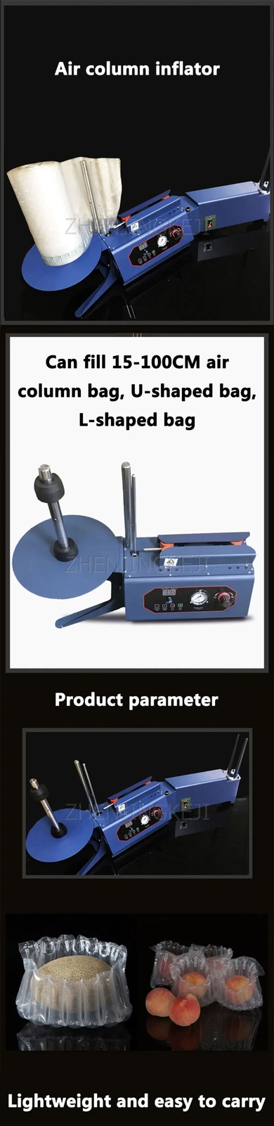 Q15 Buffer Air Column Cushion Machine Automactic Filling Pillow Machine