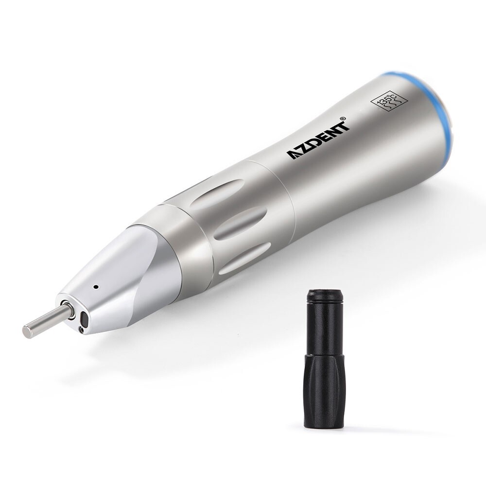 AZDENT Dental Optic Fiber LED Low Speed Handpiece 1:1 Straight Inner Water Spray