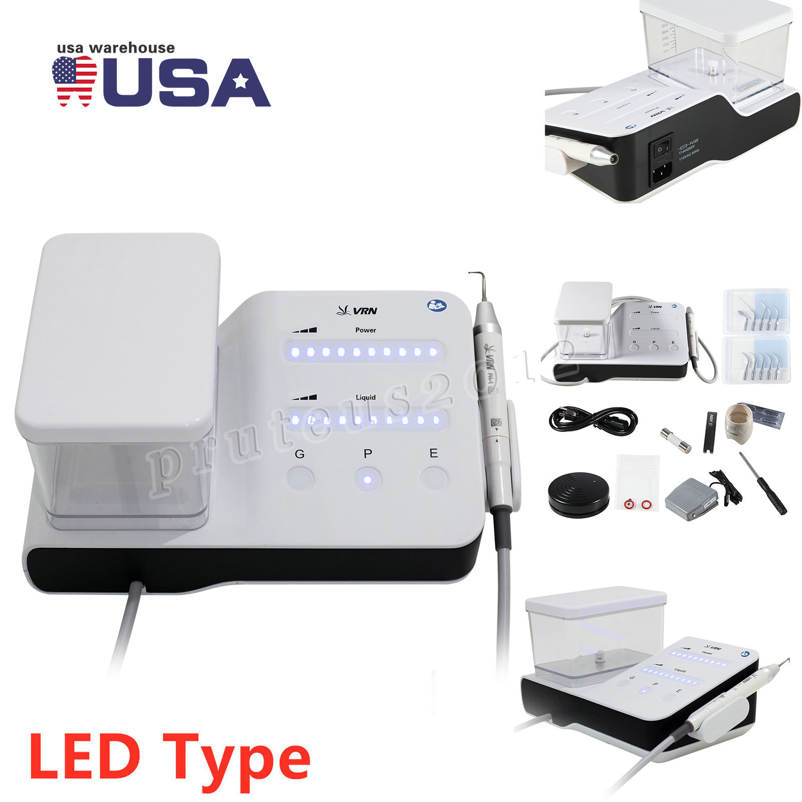 VRN Dental DA LED Ultrasonic Scaler PH-1 Detachable Handpiece Tips