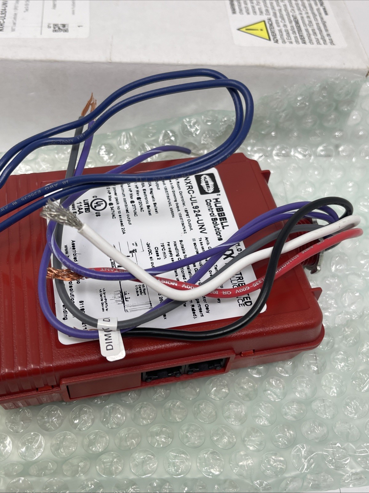 NEW HUBBELL NXRC-UL924-UNV EMERGENCY LIGHTING LOAD CONTROLLER 1-ZONE NX NXT SPST