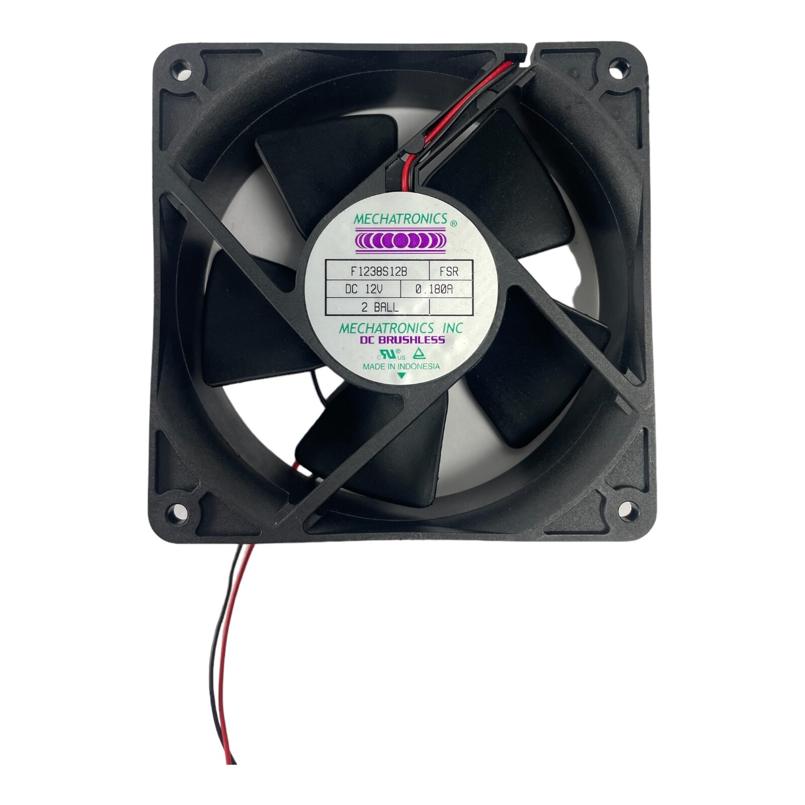 MECHATRONICS INC. F1238S12B FSR DC BRUSHLESS 12V 0.180A 2 Ball Fan – LOOK