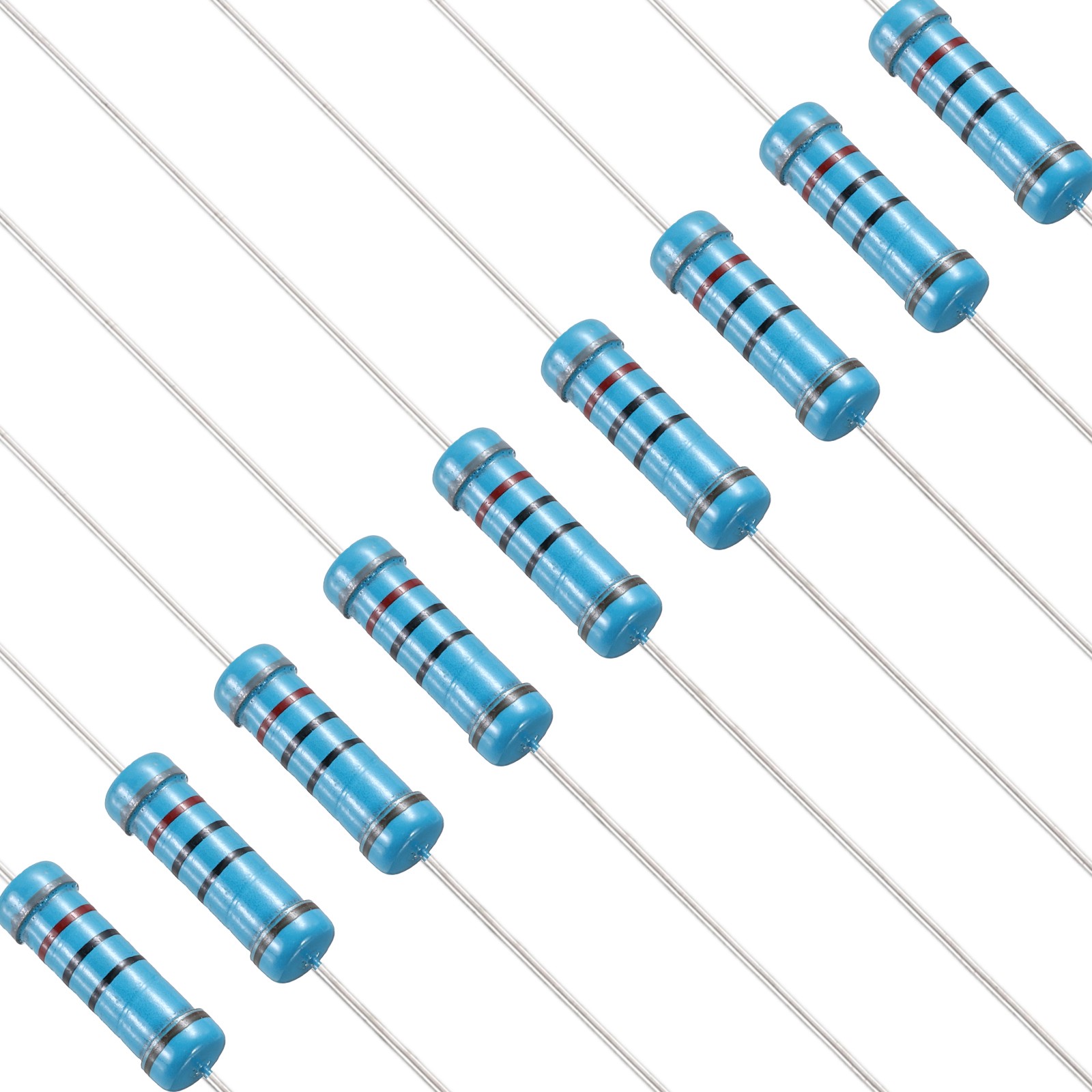 820 Ohm Resistor, 50Pcs 2W Metal Film Fixed Resistor 1% Tolerance
