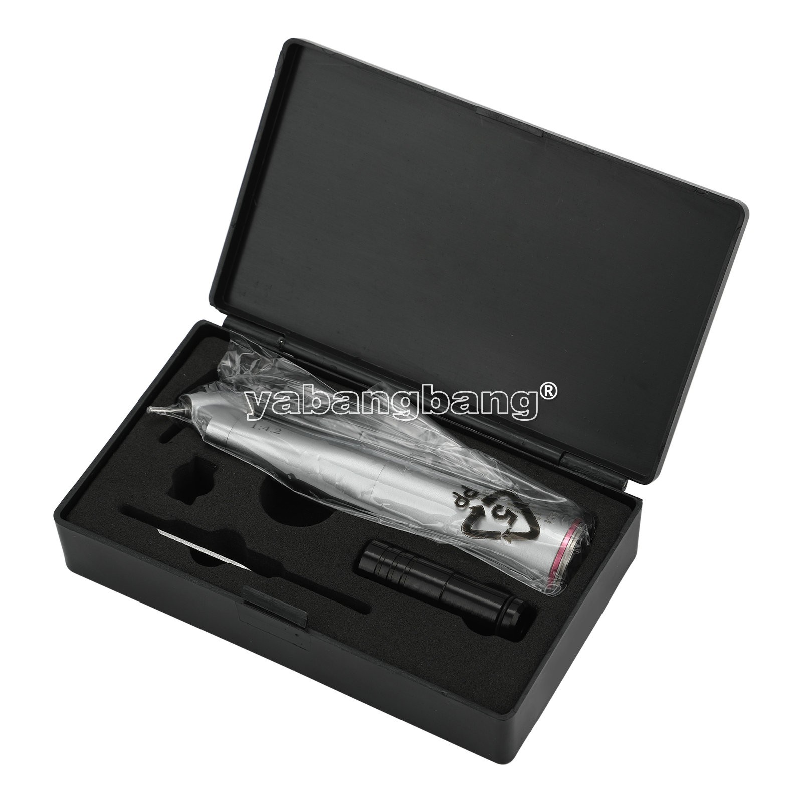 Dental 45° Angle push button head contra angle fiber optic 1:4.2 handpiece USA