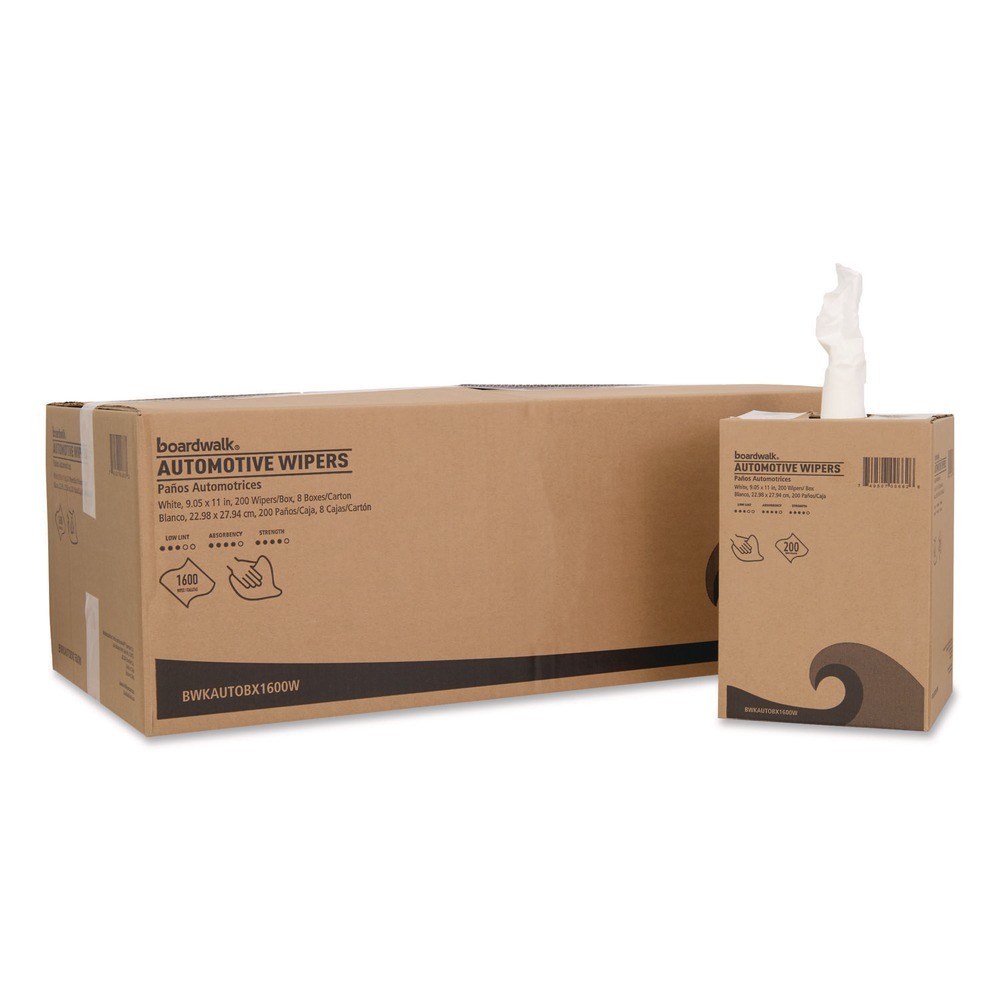 Boardwalk AUTOBX1600W 10.63×20.47 Automotive Wipers – Unscented/White (8/CT) New