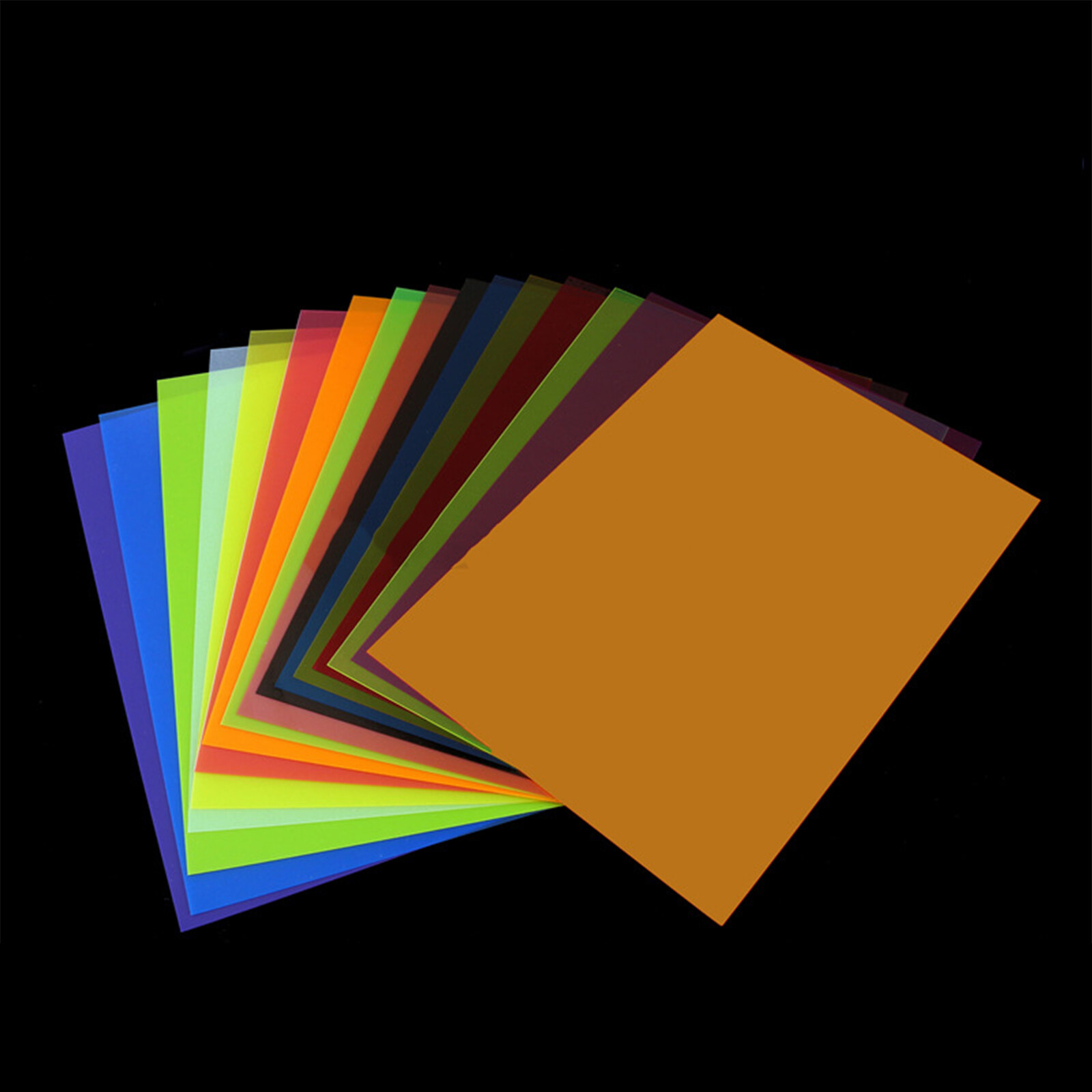 A4 PVC Color Plastic Sheet Set Transparent Color PVC Hard Sheet Color Rigid Film