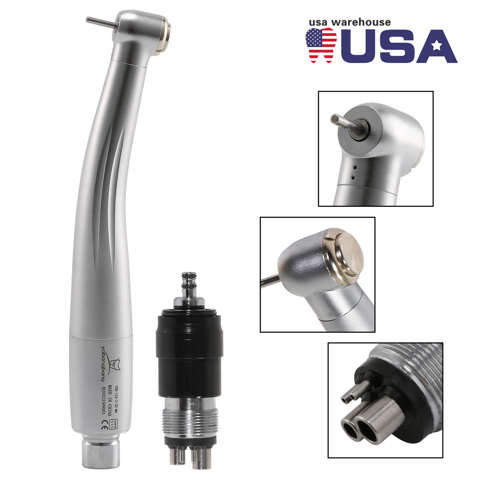 Dental High Speed Handpiece with 4Holes Quick Coupler Coupling