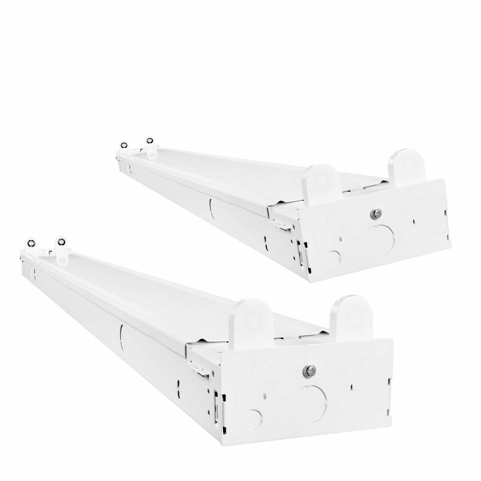 (2 Pack ) TCP 4′ LED Ready Strip Fixture Double-Ended 120/277V AC, T8-B Tubes