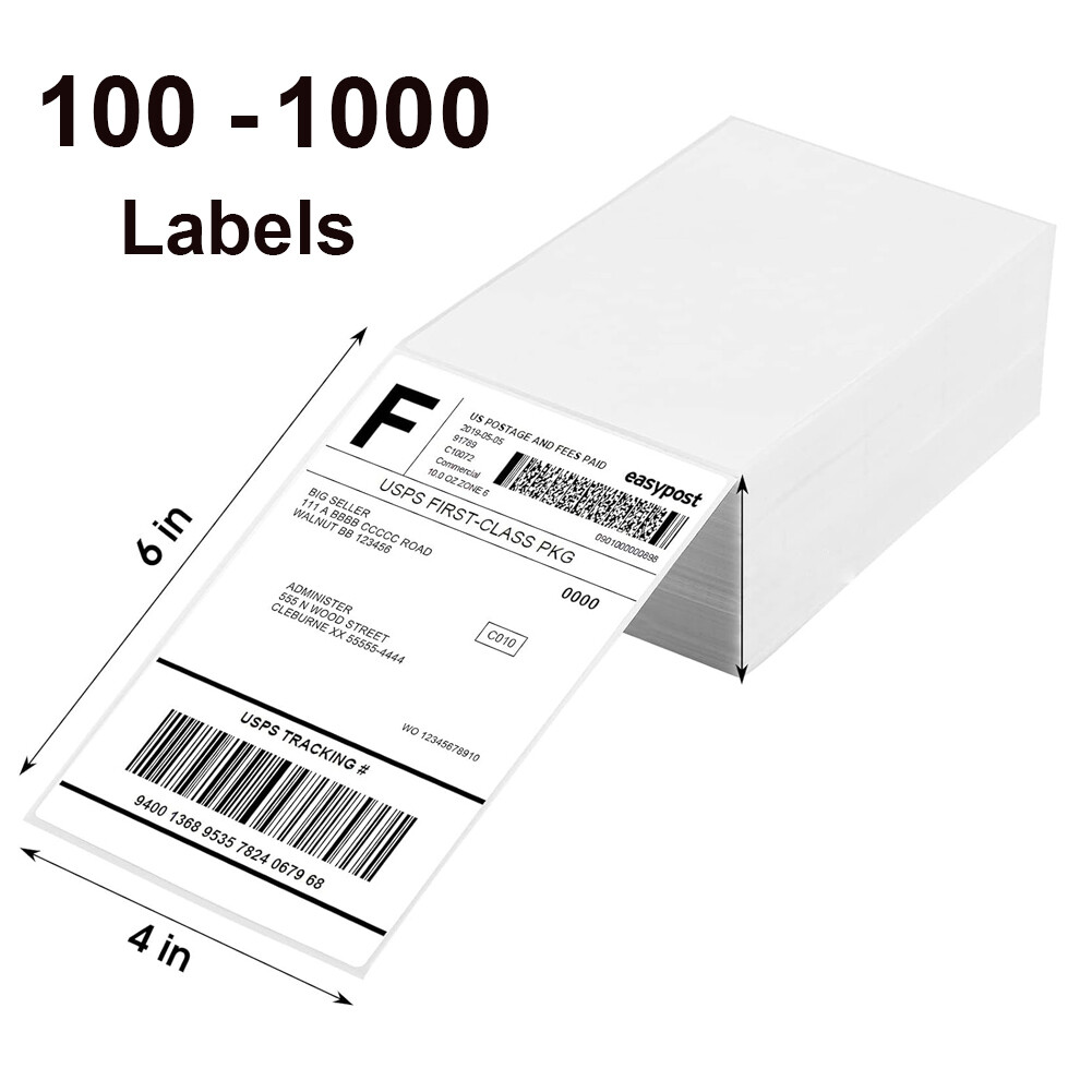 Fanfold 4″ x 6″ Direct Thermal Labels Perforated for Zebra Rollo MUNBYN Printers