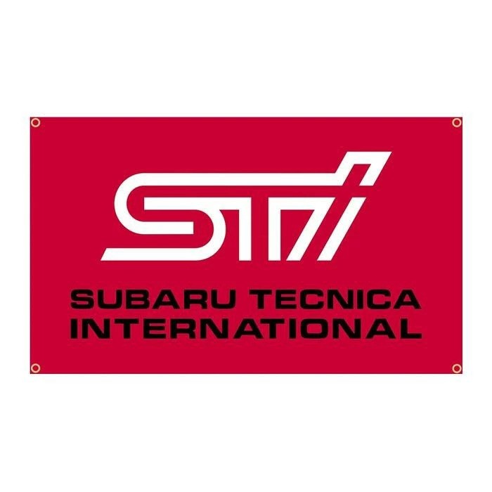 Subaru STI Red 150cm x 90cm Tapestry Flag Banner Garage Sign JDM #0471