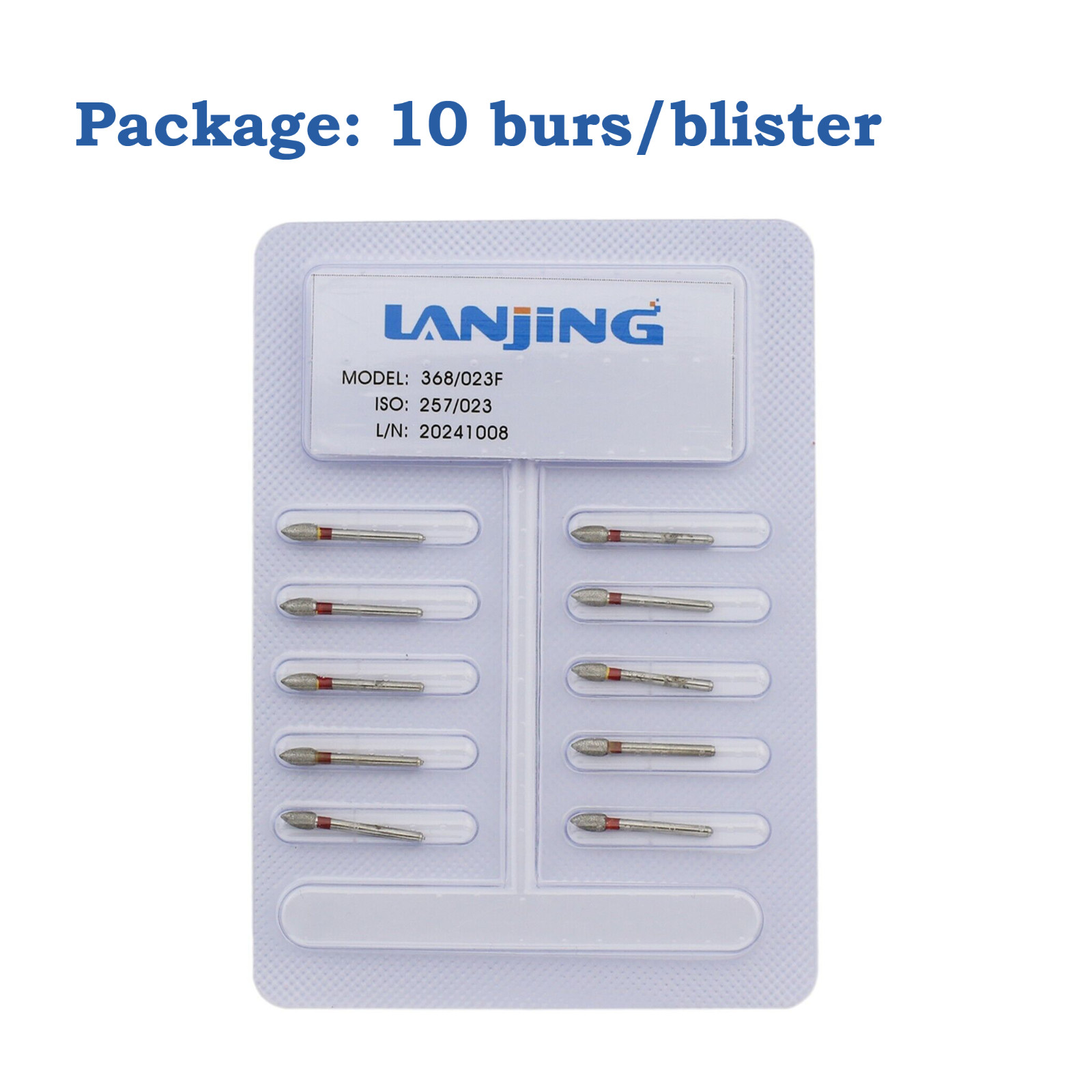 Dental Diamond Burs Football FG 368/023C 379-023F Egg Shape Coarse High Speed