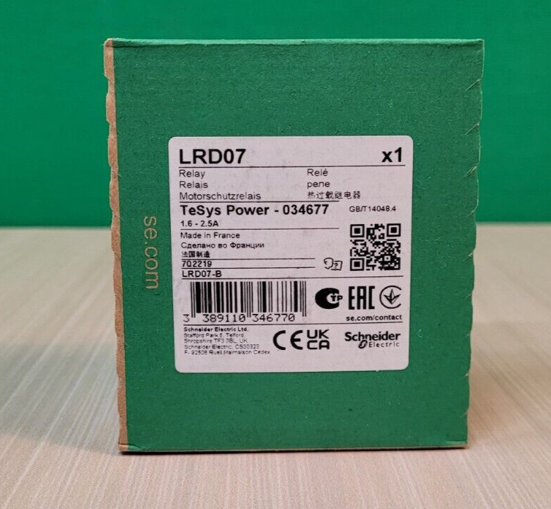 Schneider LRD07 TeSys Thermal Overload Relay 1.6 – 2.5 A NEW SEALED BOX USA SELL