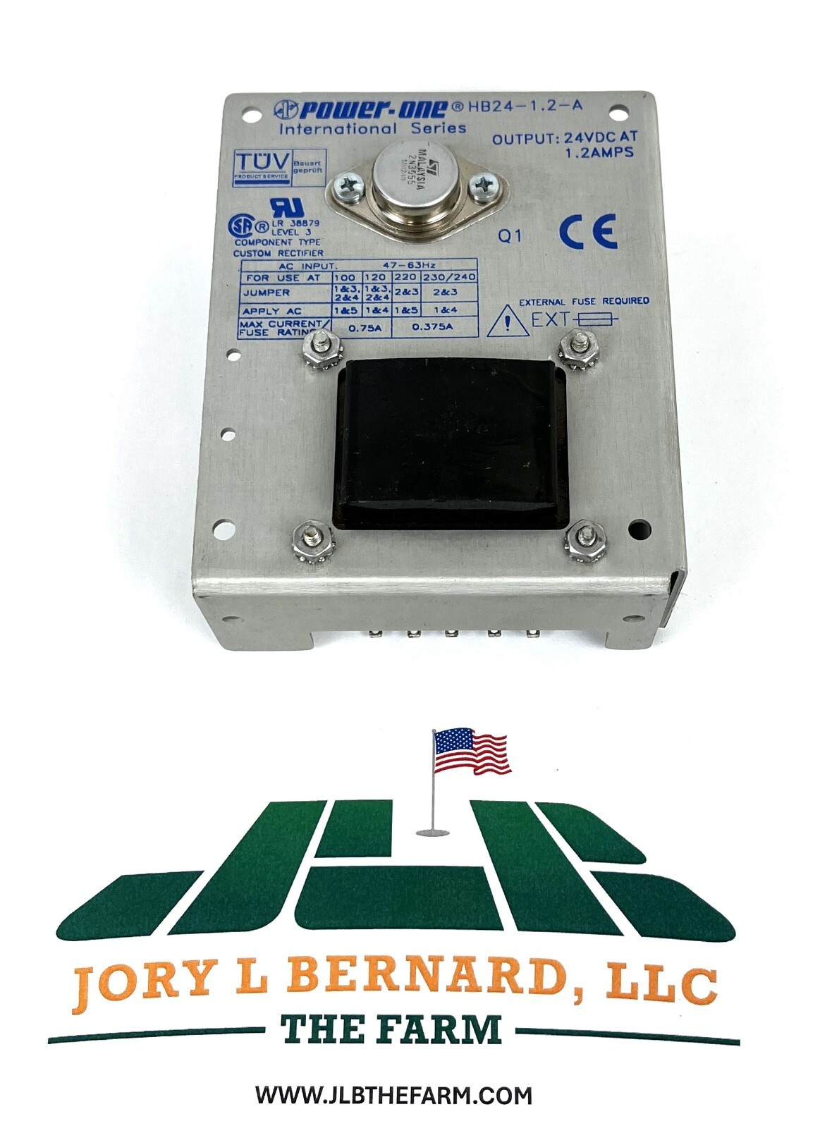 POWER-ONE, INTERNATIONAL SERIES, HB24-1.2-A, 24 VDC @ 1.2 A POWER SUPPLY, NOS, S