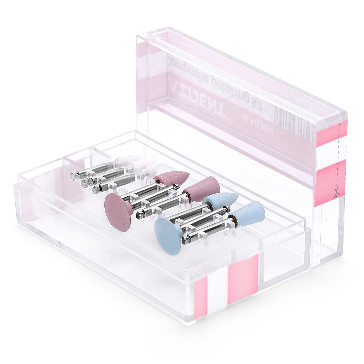 AZDENT Dental Diamond Burs Composite Polishing Burs White Stone for FG/RA/HP