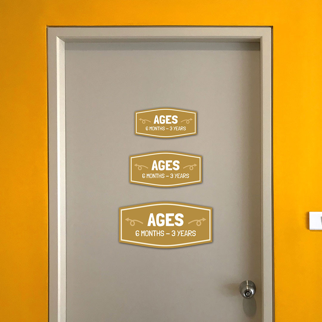 Fancy Plus Ages 6 Months – 3 Years Wall or Door Sign