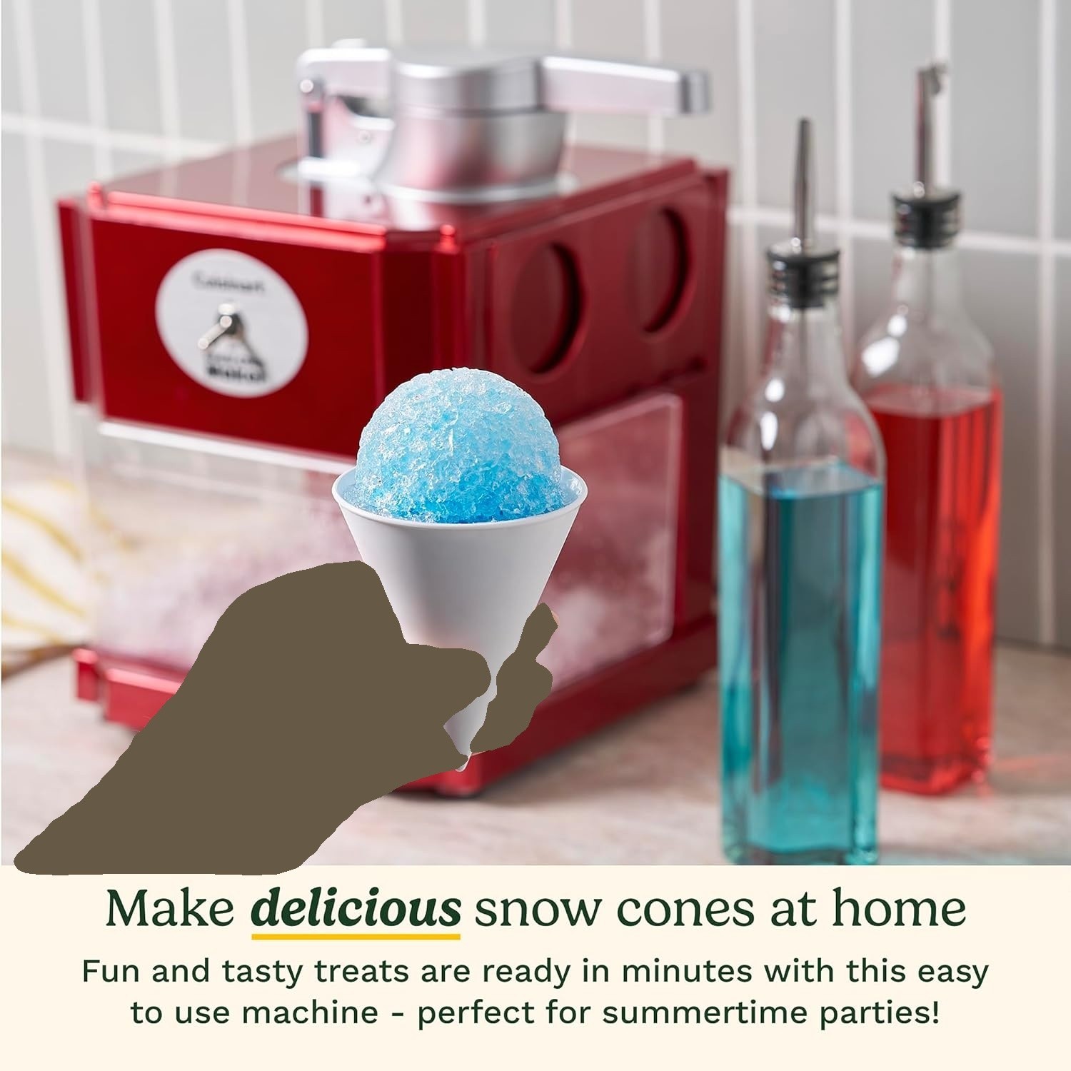 Cuisinart Electric Ice Shaver Maker Crusher Snow Cone Machine Slushies Frozen
