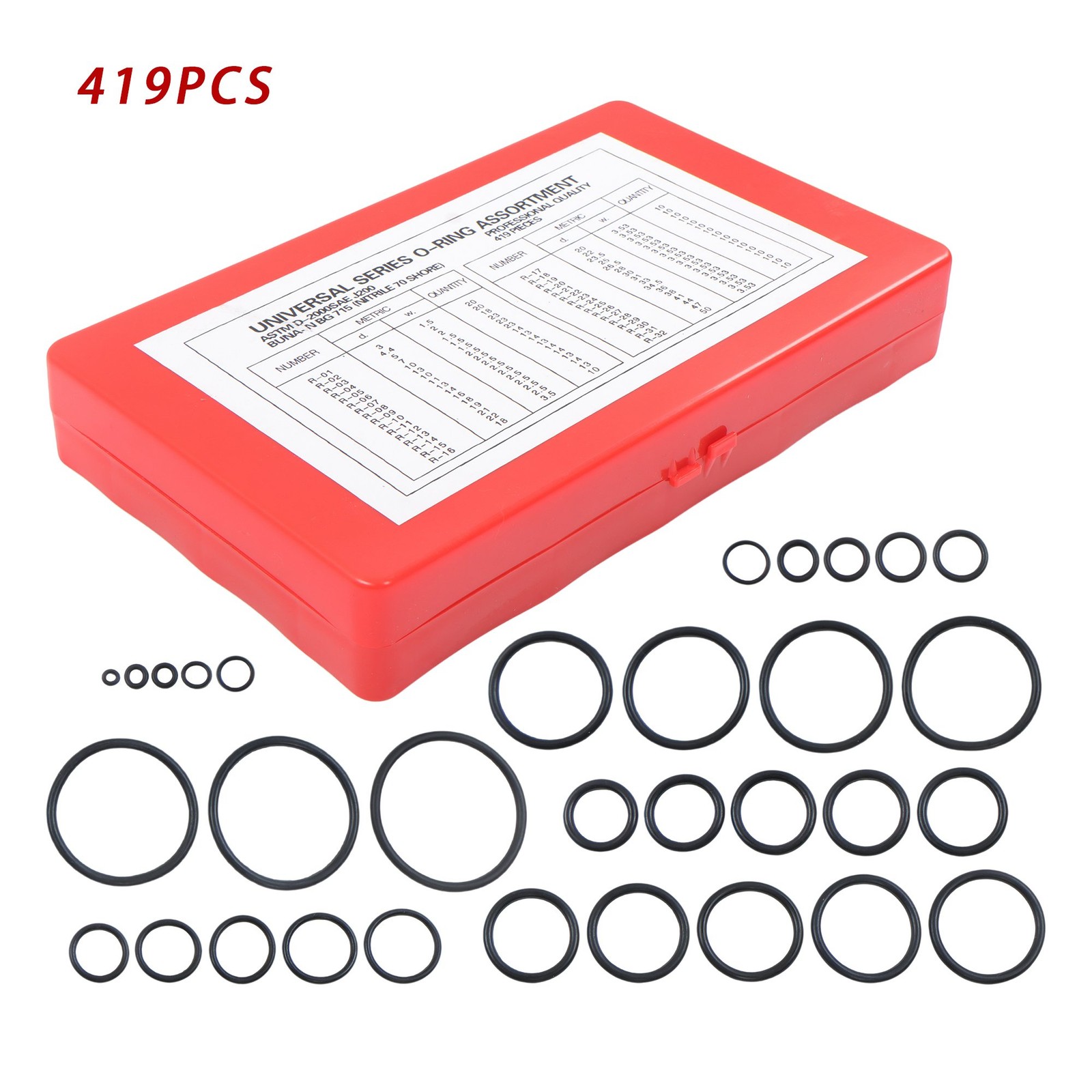 Universal O Ring Assortment Set Metric Oil Proof Kit 32 Size O-Ring 419 PACK